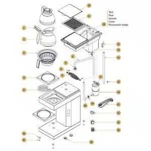 Reservdelar till kaffebryggare M2
