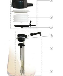 Sprängskiss som visar reservdelar tillpumptermos 2,2l