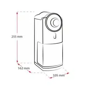 kaffekvarn Molino -Måttskiss