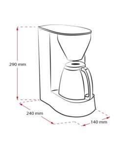Kaffebryggare single måttskiss