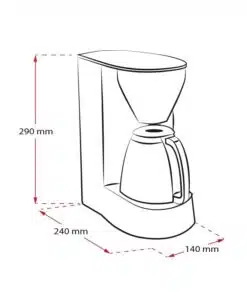 Kaffebryggare single måttskiss