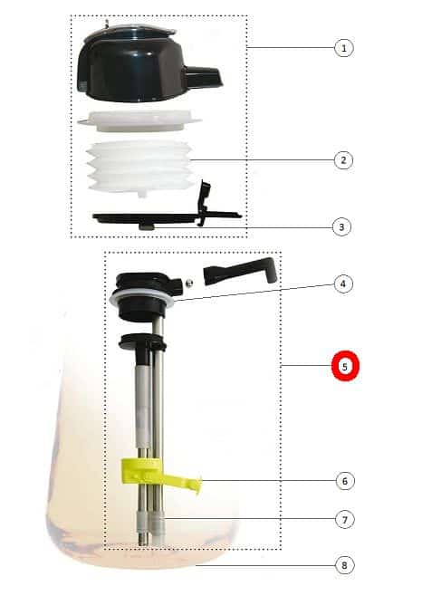 BLANDARRÖR KOMPL. TILL PUMPTERMOS 2.2l - Bild 2