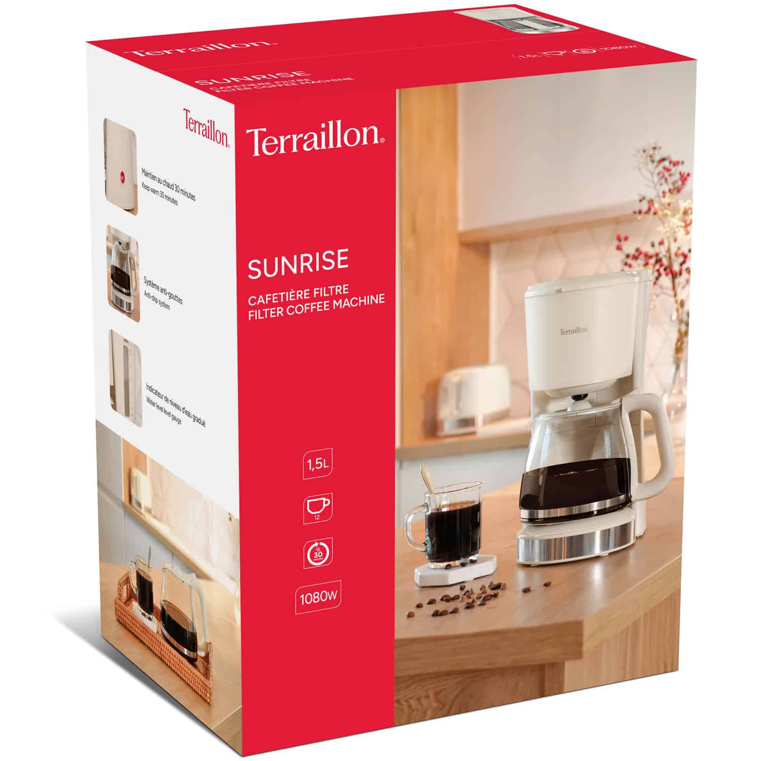 Kaffebryggare Sunrise 1,5L TER15421 – bild 4